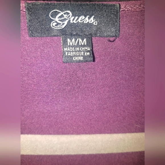 (M)💜Guess Purple Draped Mini Dress💜 ptp13"×L34" - Picture 6 of 7